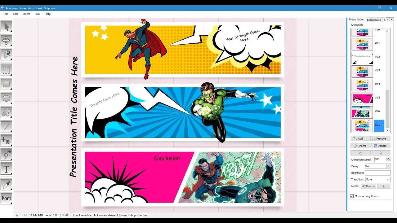 Comic Strip Template With Comic Powerpoint Template