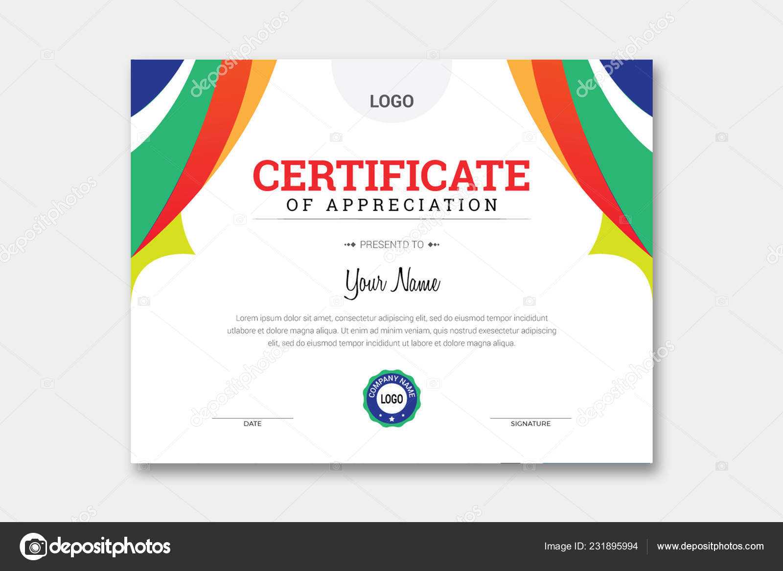 Comp Card Template Psd | Abstract Certificate Template For Comp Card Template Download