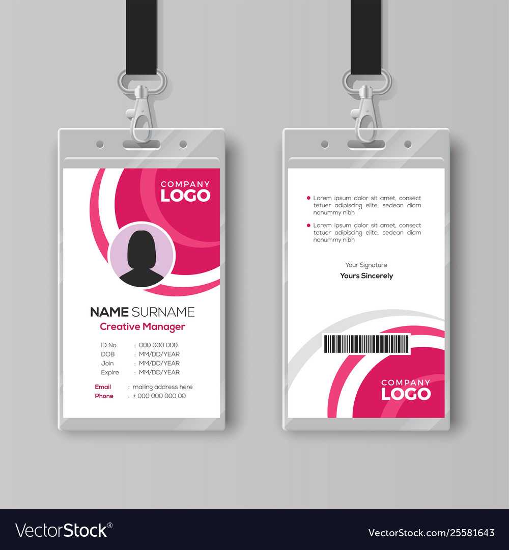 Company Id Card Templates – Calep.midnightpig.co Throughout Work Id Card Template