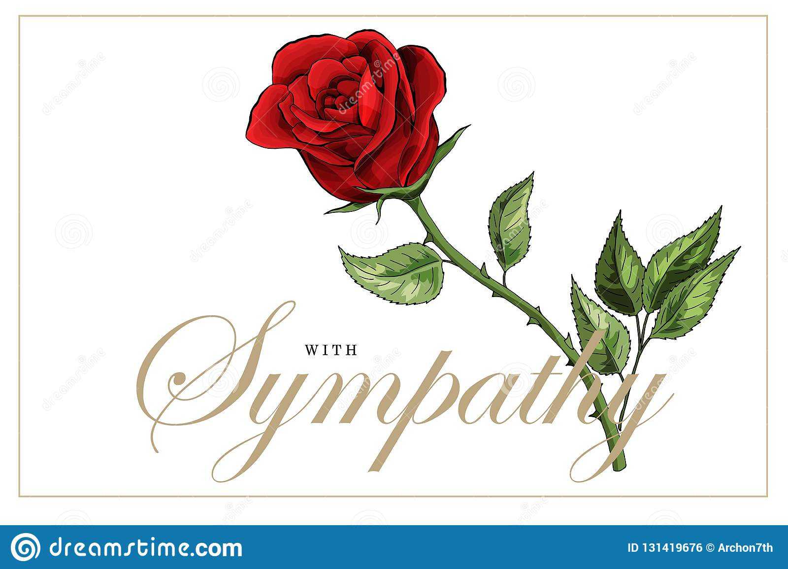 Condolences Sympathy Card Floral Red Roses Bouquet And Inside Sorry For Your Loss Card Template