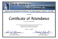 Conference Certificate Of Attendance Template - Great for Certificate Of Attendance Conference Template