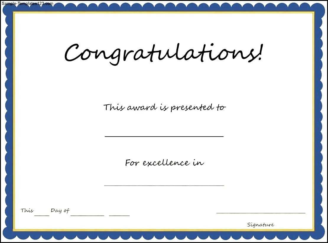 Congratulation Certificates Templates - Calep.midnightpig.co In Superlative Certificate Template