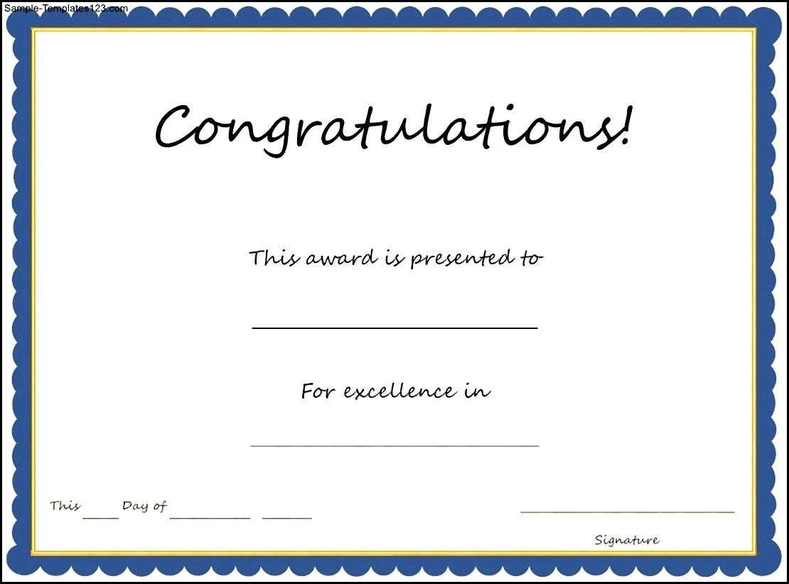 Congratulation Certificates Templates – Calep.midnightpig.co In Superlative Certificate Template