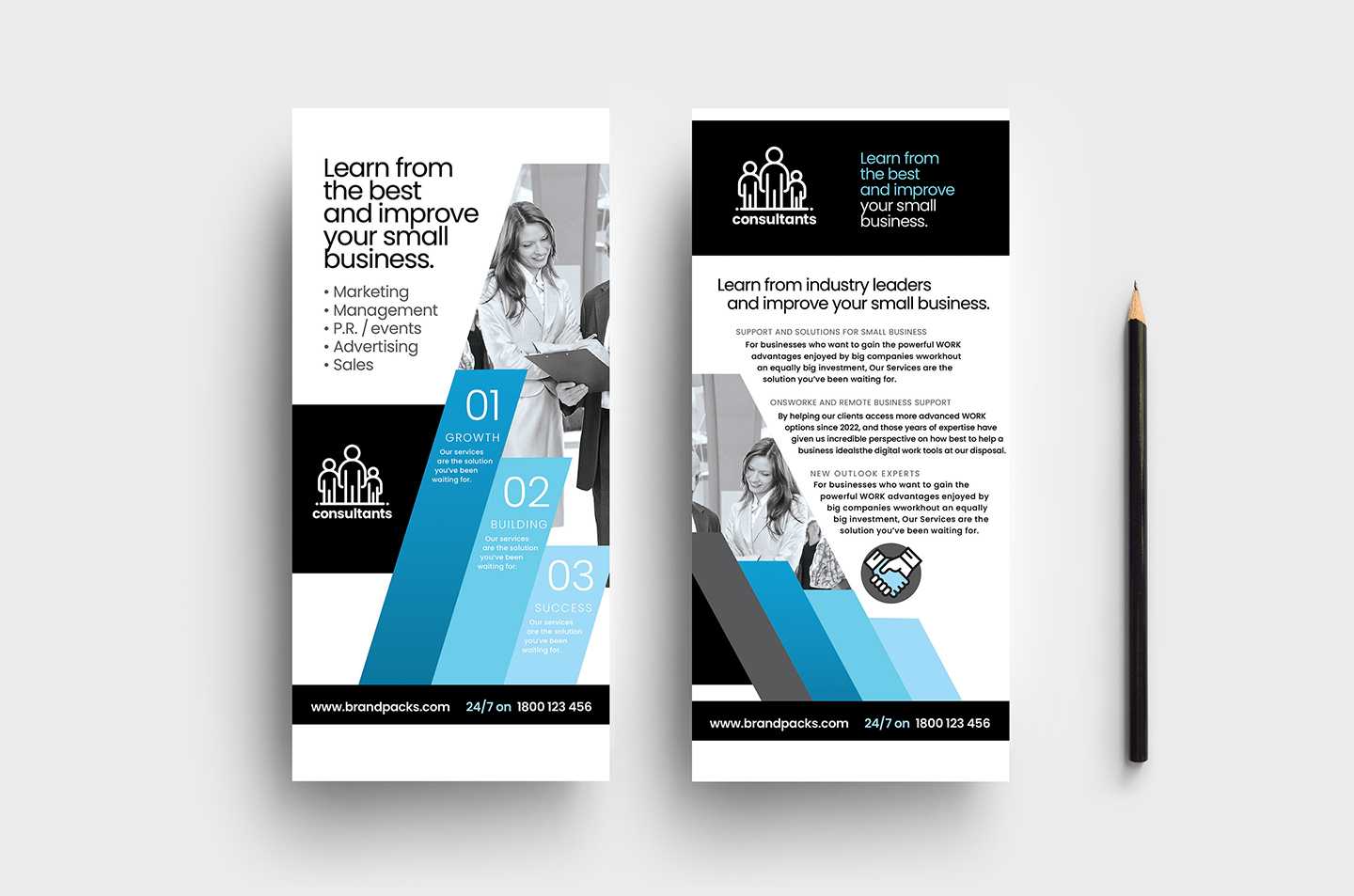 Consultant Dl Rack Card Template – Psd, Ai & Vector – Brandpacks In Dl Card Template