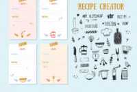 Cookbook Design Template | Modern Recipe Card Template Set in Recipe Card Design Template