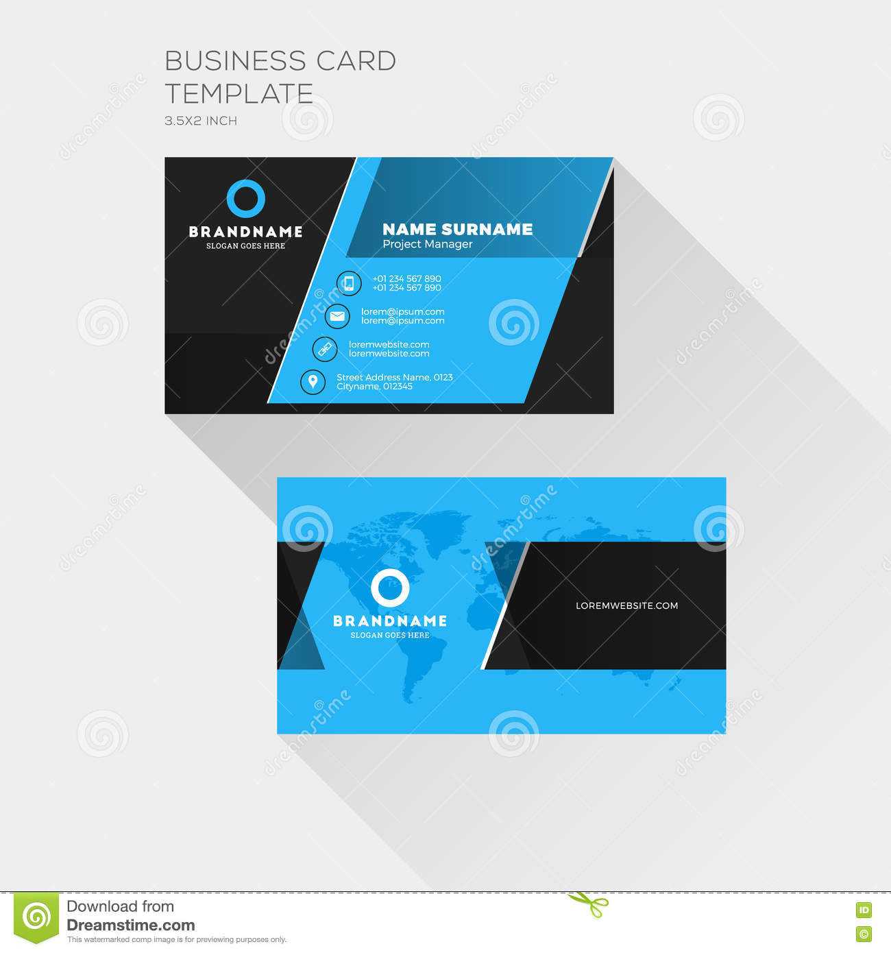Corporate Business Card Print Template. Personal Visiting Throughout Free Personal Business Card Templates