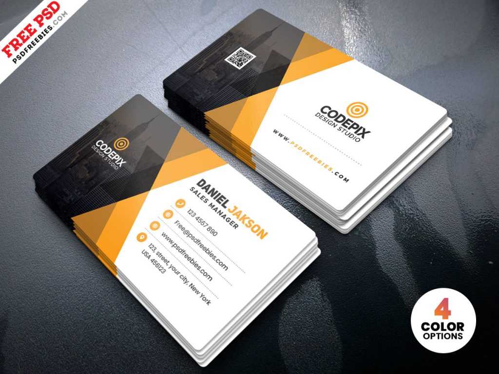 Corporate Business Card Template Psd - Free Download Regarding Business Card Template Photoshop Cs6