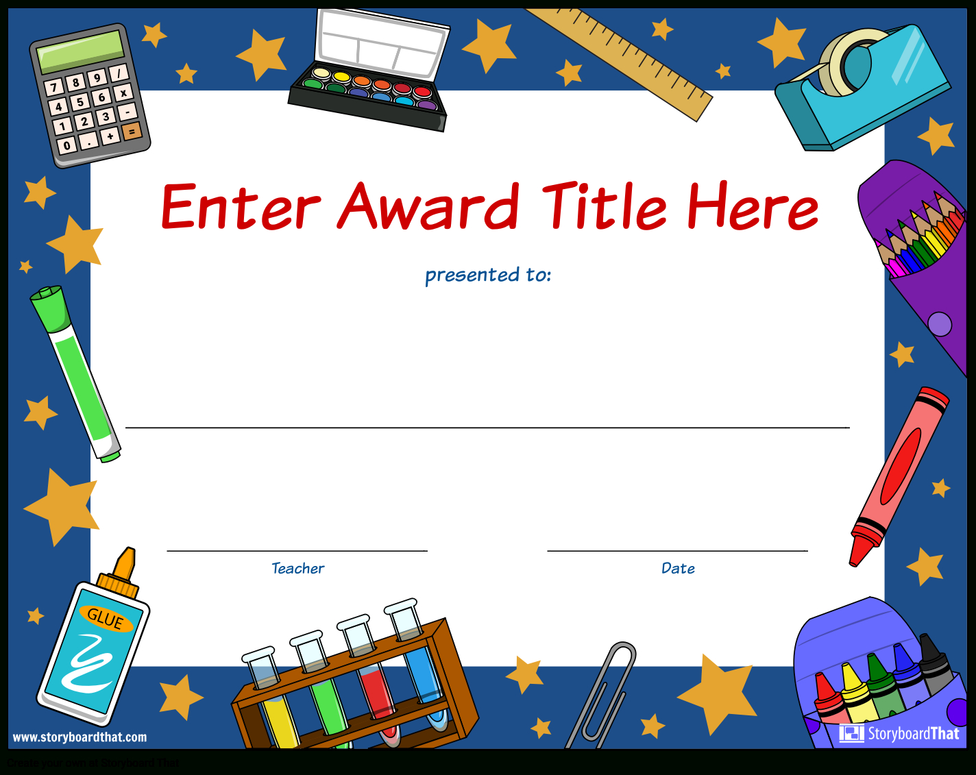 Create Student Awards | Printable Award Certificates Inside Superlative Certificate Template