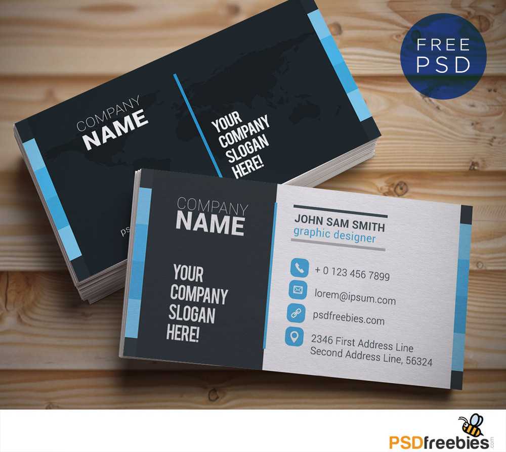 Creative And Clean Business Card Template Psd | Psdfreebies With Regard To Name Card Template Psd Free Download