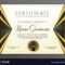 Creative Certificate Template With Luxury Golden Inside High Resolution Certificate Template