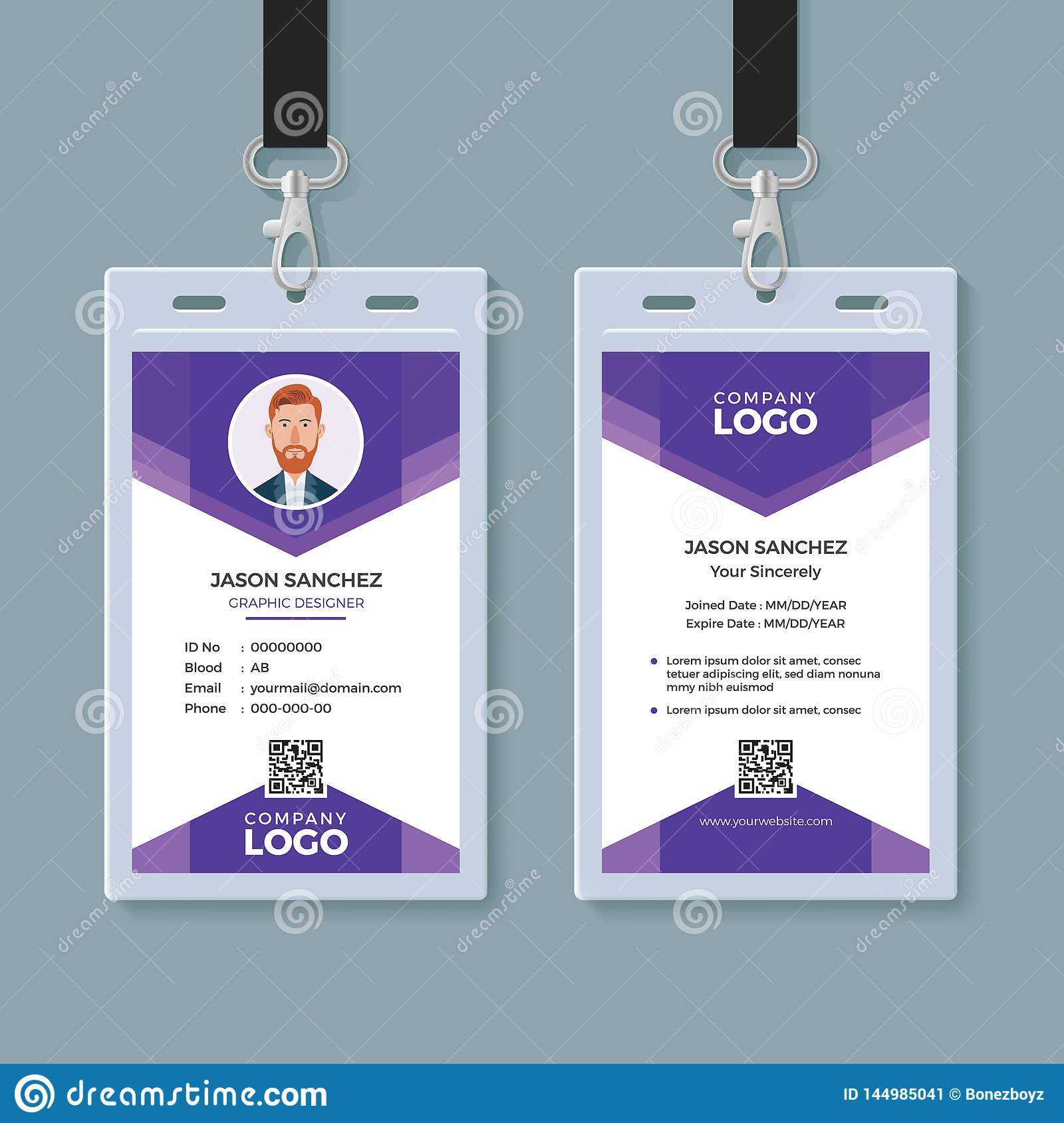 Creative Id Card Template Stock Vector. Illustration Of With Conference Id Card Template