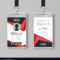 Creative Id Card Template With Black And Red Regarding Id Card Template Ai