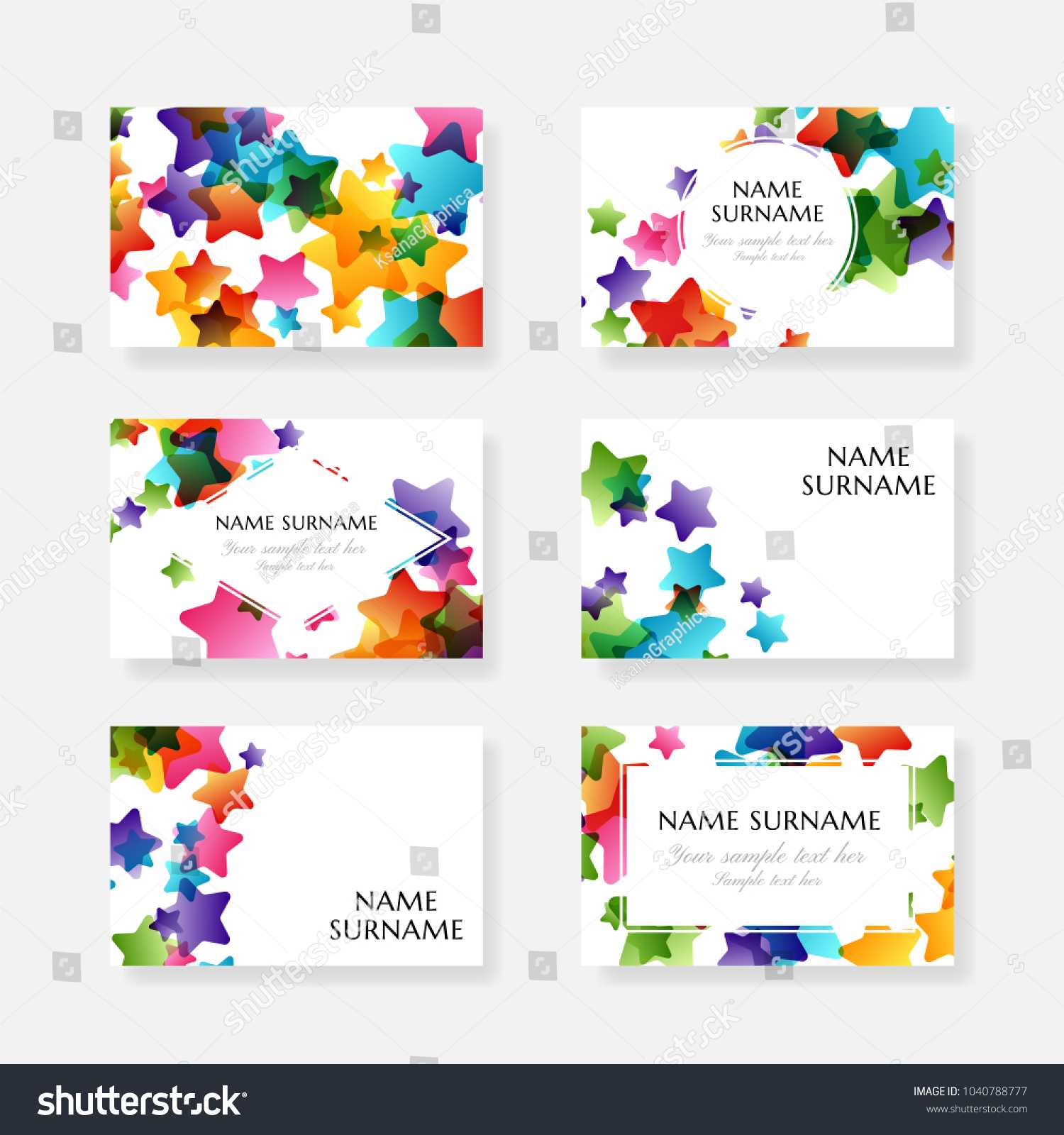 Creative Kids Design Collection Vector Cards Stock Image Inside Id Card Template For Kids