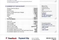 Credit Card Bank Account Statement Template throughout Credit Card Statement Template