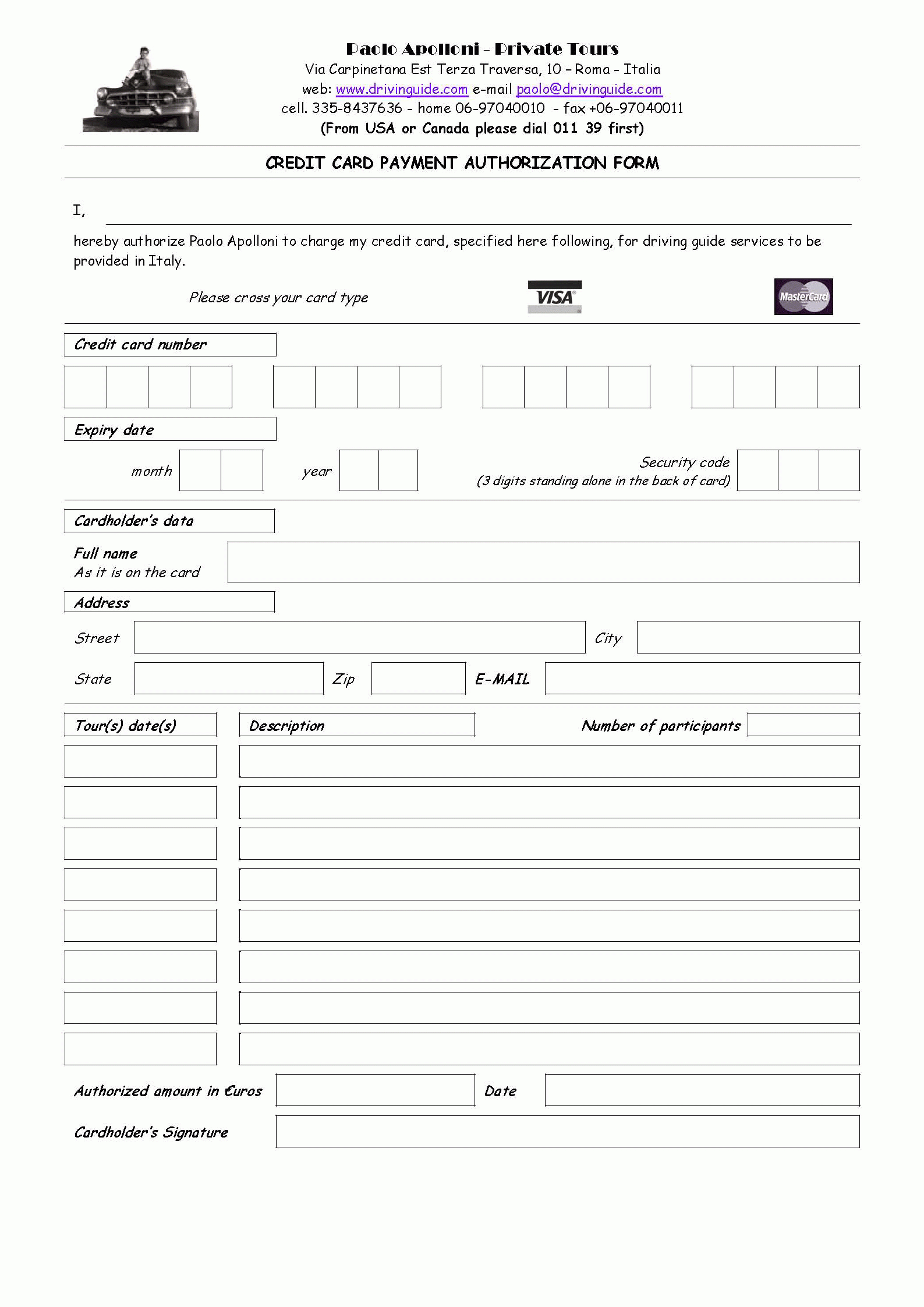 Credit Card Form Template. Recurring Credit Card In Order Form With Credit Card Template