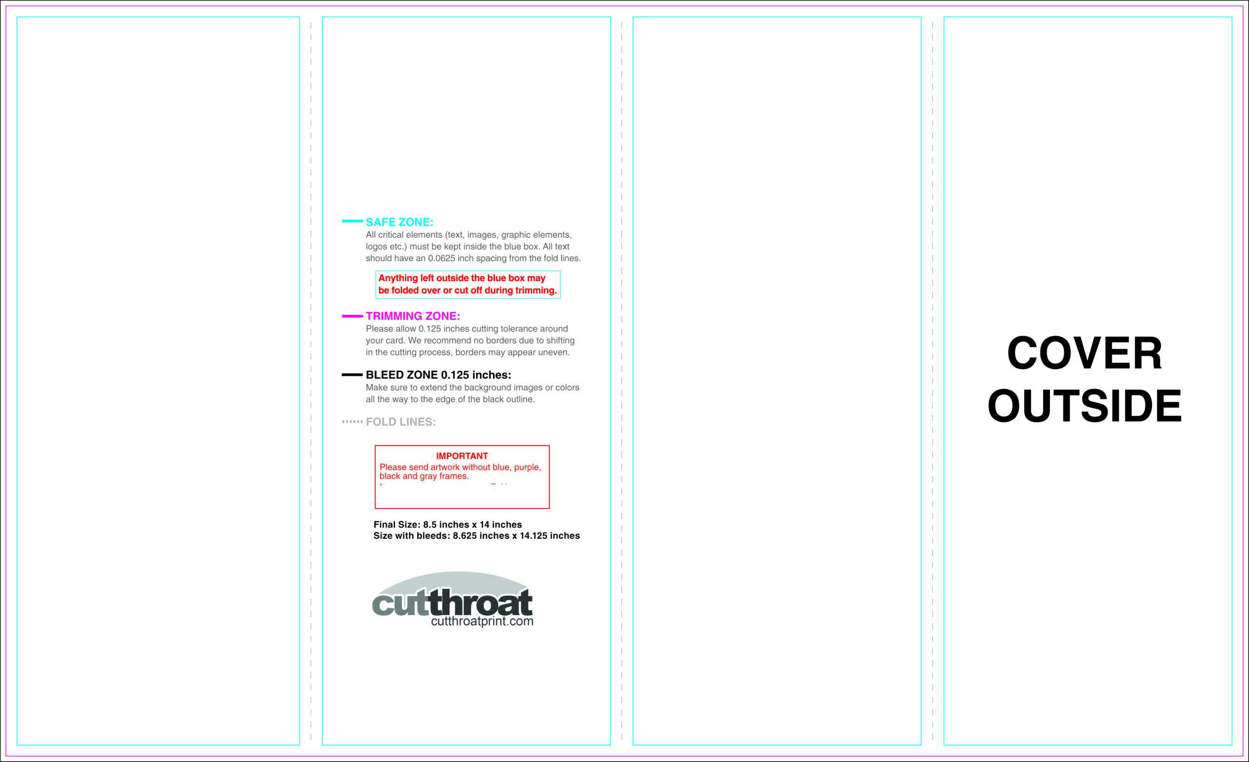 Cutthroat Printcustom Brochure Printing In 4 Panel Brochure Template
