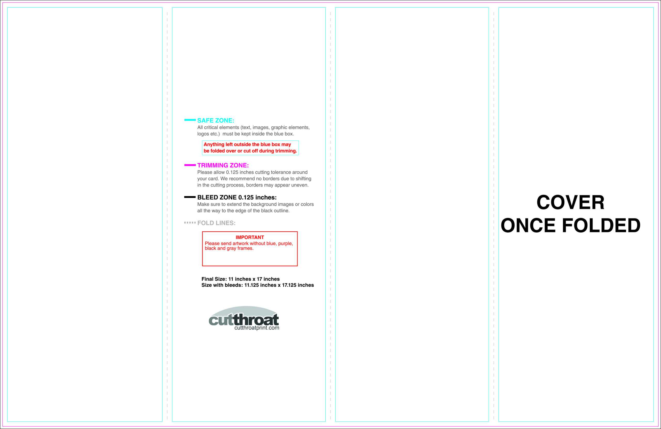 Cutthroat Printcustom Brochure Printing Throughout 11X17 Brochure Template
