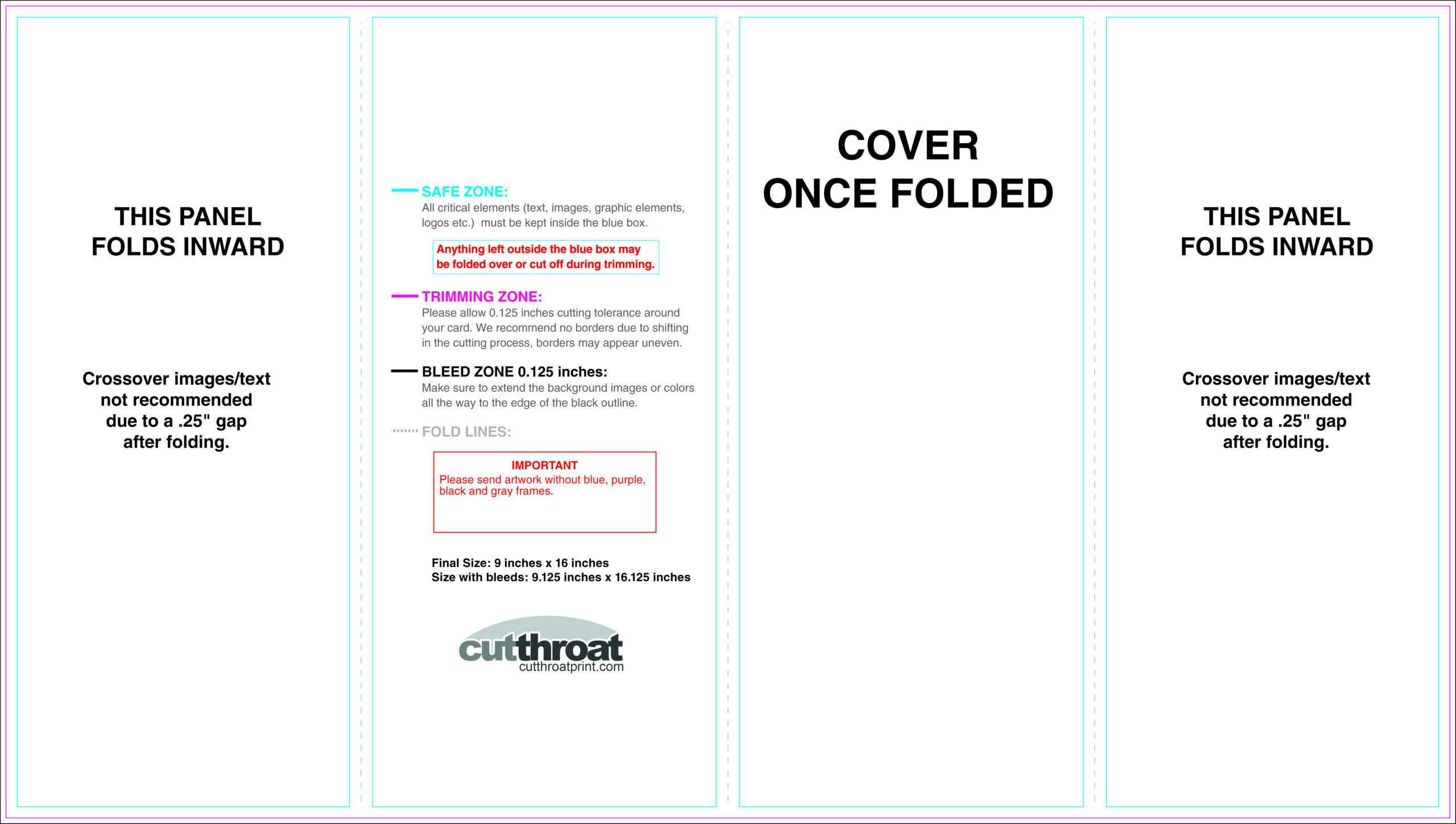 Cutthroat Printcustom Brochure Printing Within 4 Panel Brochure Template