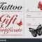 Стоковая Векторная Графика «Butterfly Skull Tattoo Gift Card Intended For Tattoo Gift Certificate Template