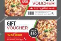 Стоковая Векторная Графика «Discount Gift Voucher Fast Food throughout Pizza Gift Certificate Template