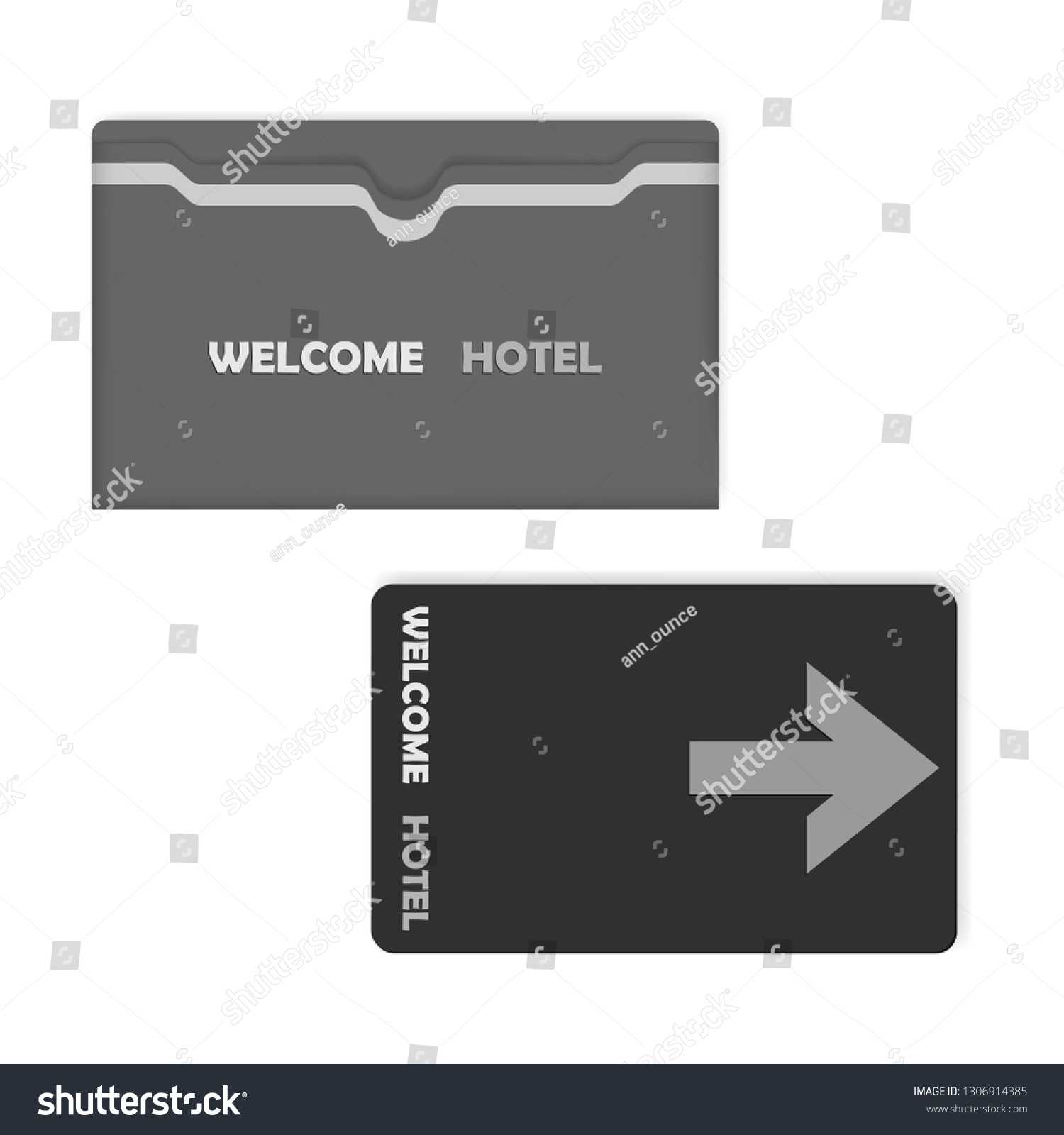 Стоковая Векторная Графика «Hotel Key Card Keycard Sleeve Within Hotel Key Card Template