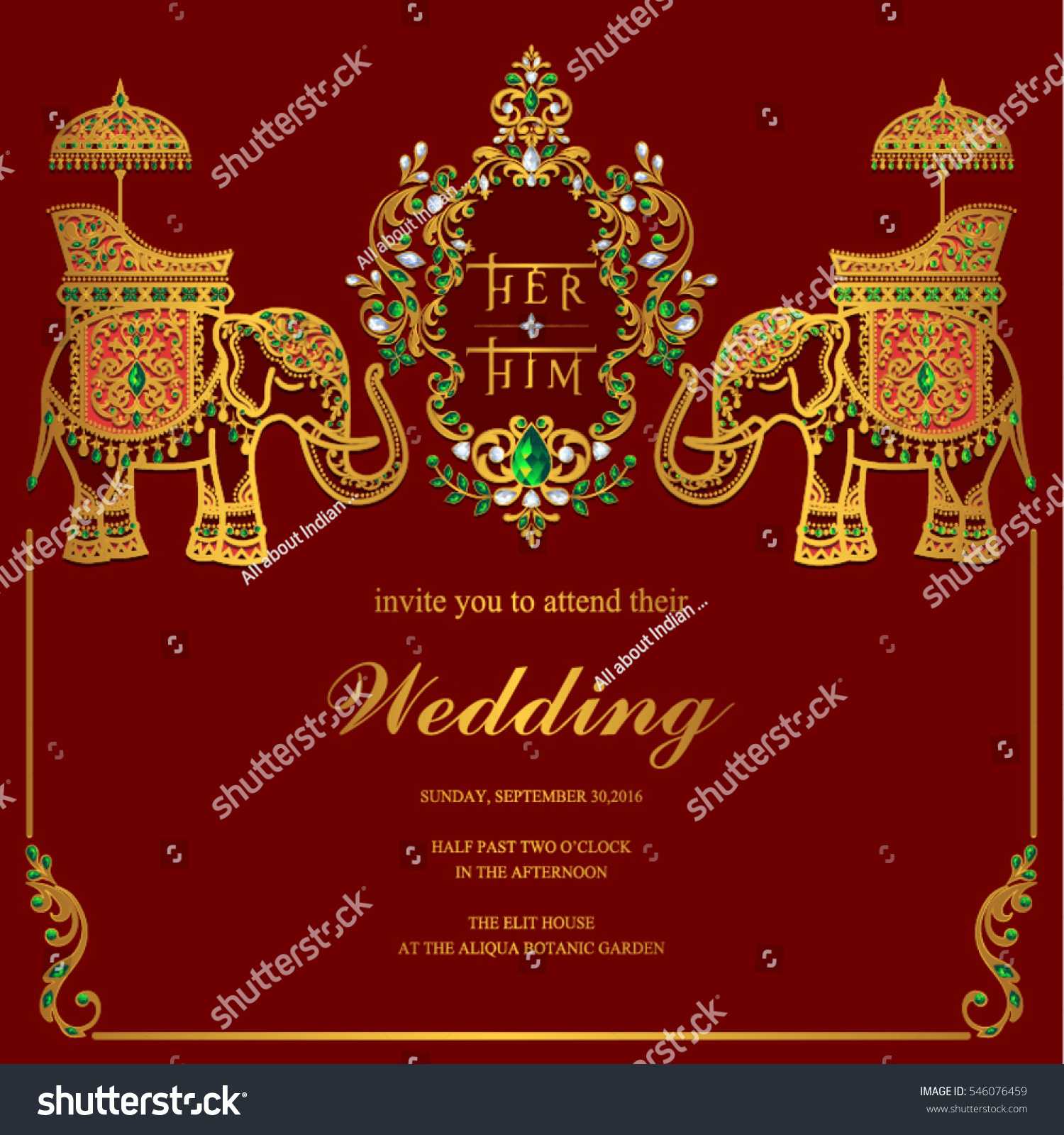 Стоковая Векторная Графика «Indian Wedding Invitation Card For Indian Wedding Cards Design Templates