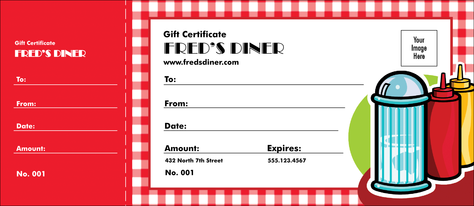 Diner Gift Certificate Throughout Restaurant Gift Certificate Template