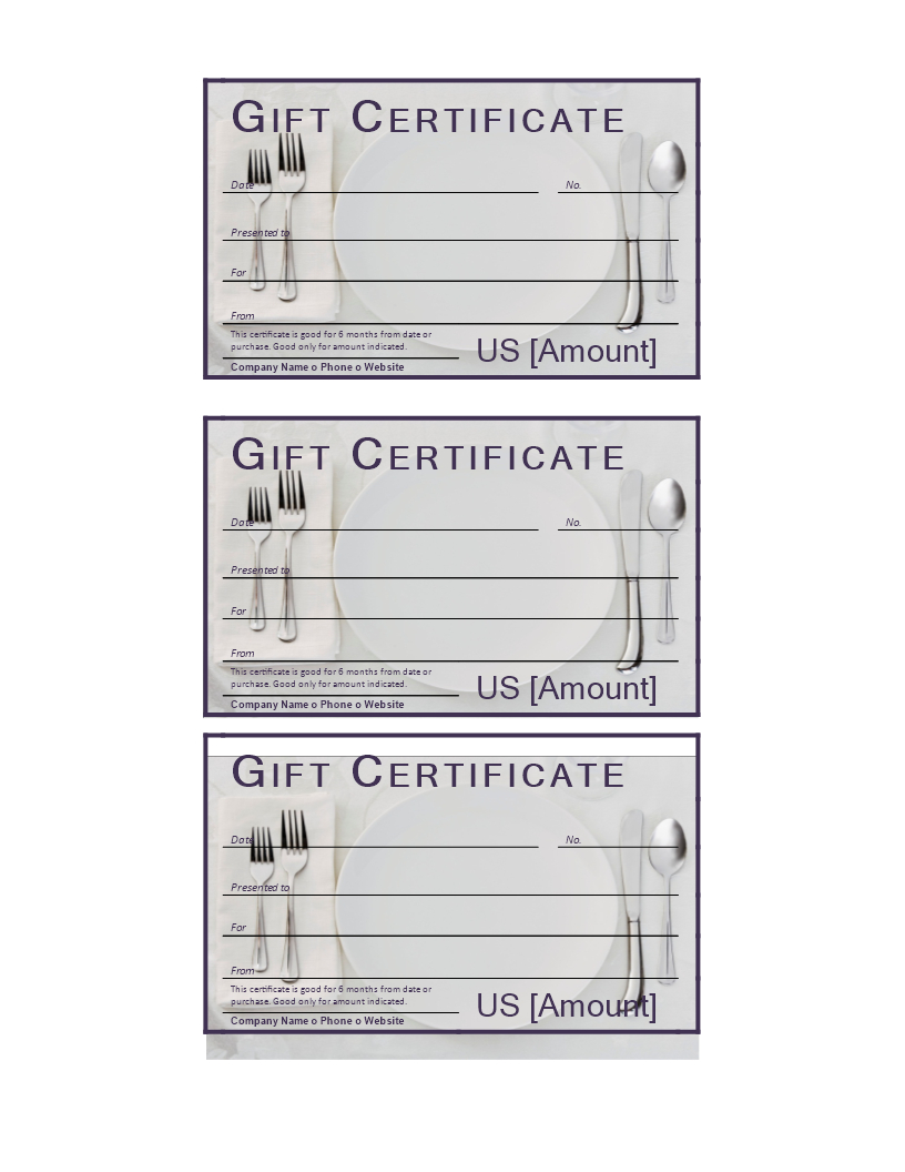 Dinner Gift Certificate | Templates At Allbusinesstemplates Throughout Dinner Certificate Template Free