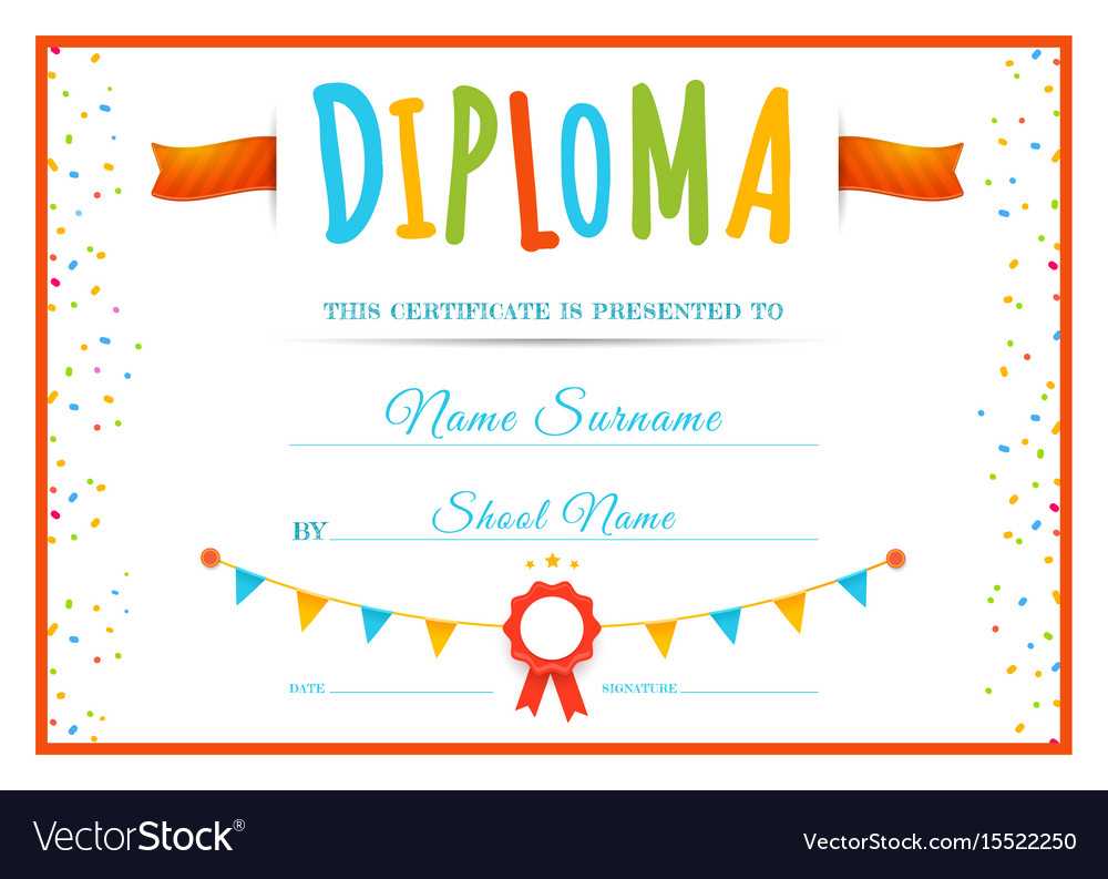 Diploma Template For Kids Regarding Preschool Graduation Certificate Template Free