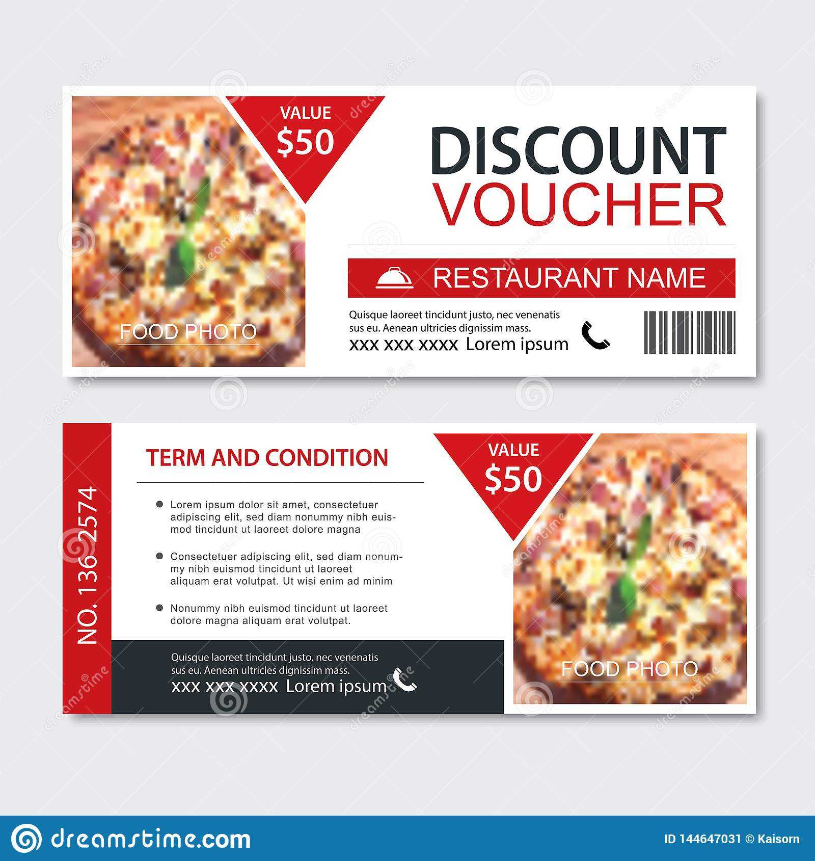Discount Gift Voucher Fast Food Template Design. Pizza Set Inside Pizza Gift Certificate Template
