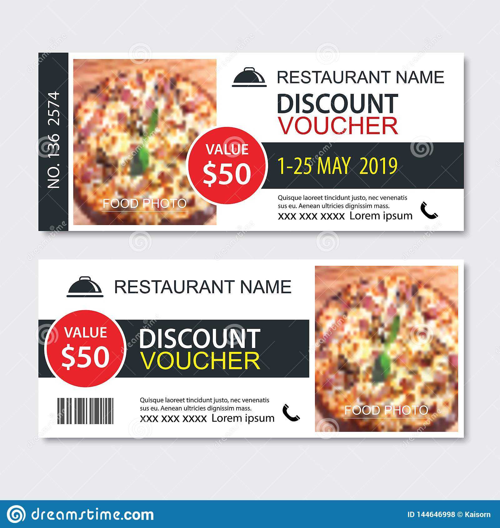 Discount Gift Voucher Fast Food Template Design. Pizza Set Within Pizza Gift Certificate Template