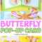 Diy Butterfly Pop Up Card With A Template – Easy Peasy And Fun Intended For Diy Pop Up Cards Templates