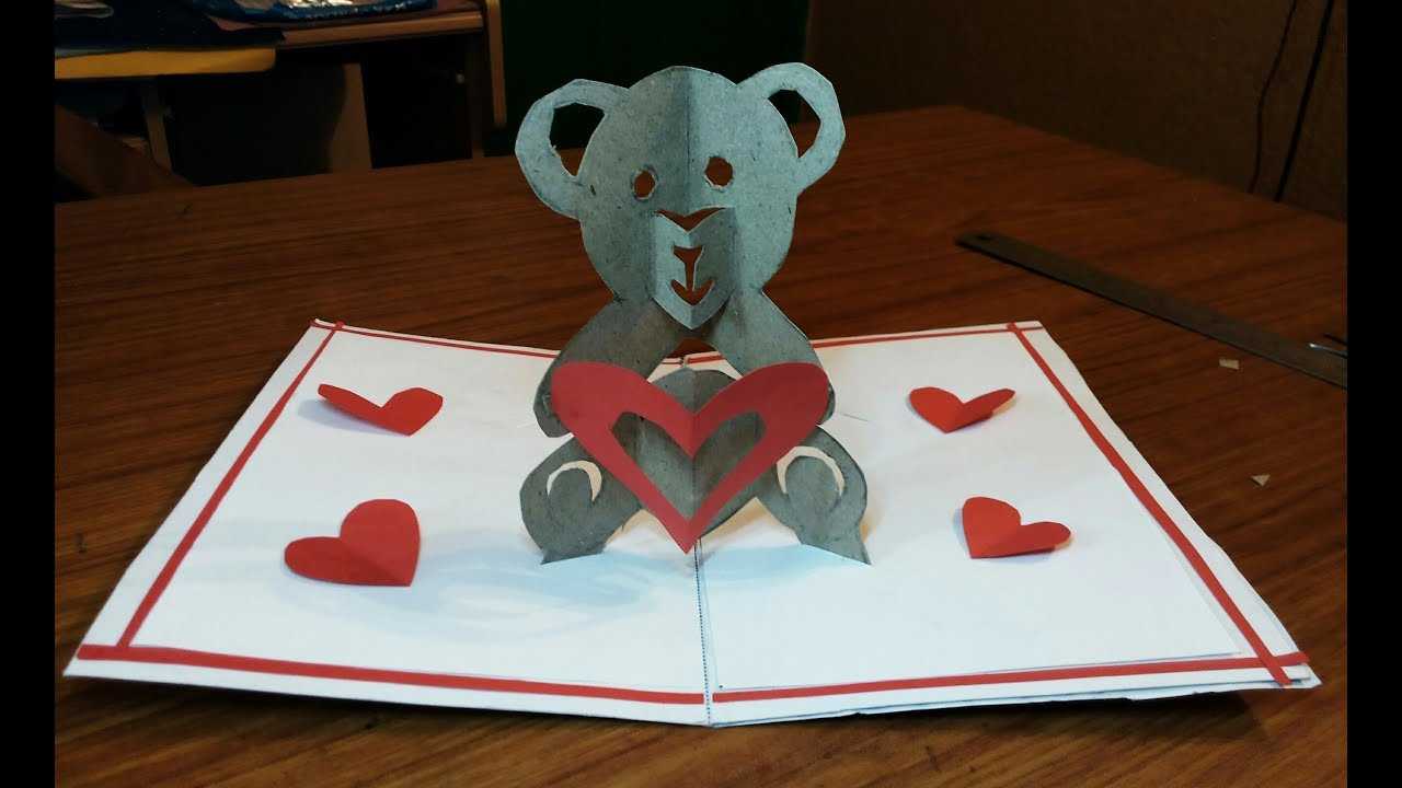 Diy – How To Make A Teddy Bear Pop Up Card |Paper Crafts Handmade Craft   Mother’S Day Card! Pertaining To Teddy Bear Pop Up Card Template Free