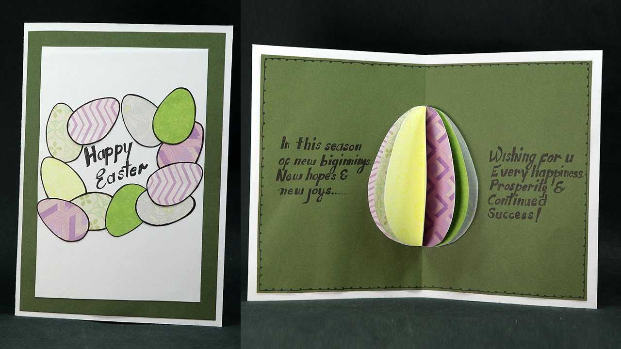 Diy Pop Up Easter Card  How To Make Easter Egg Pop Up Card Easy With Easter Card Template Ks2