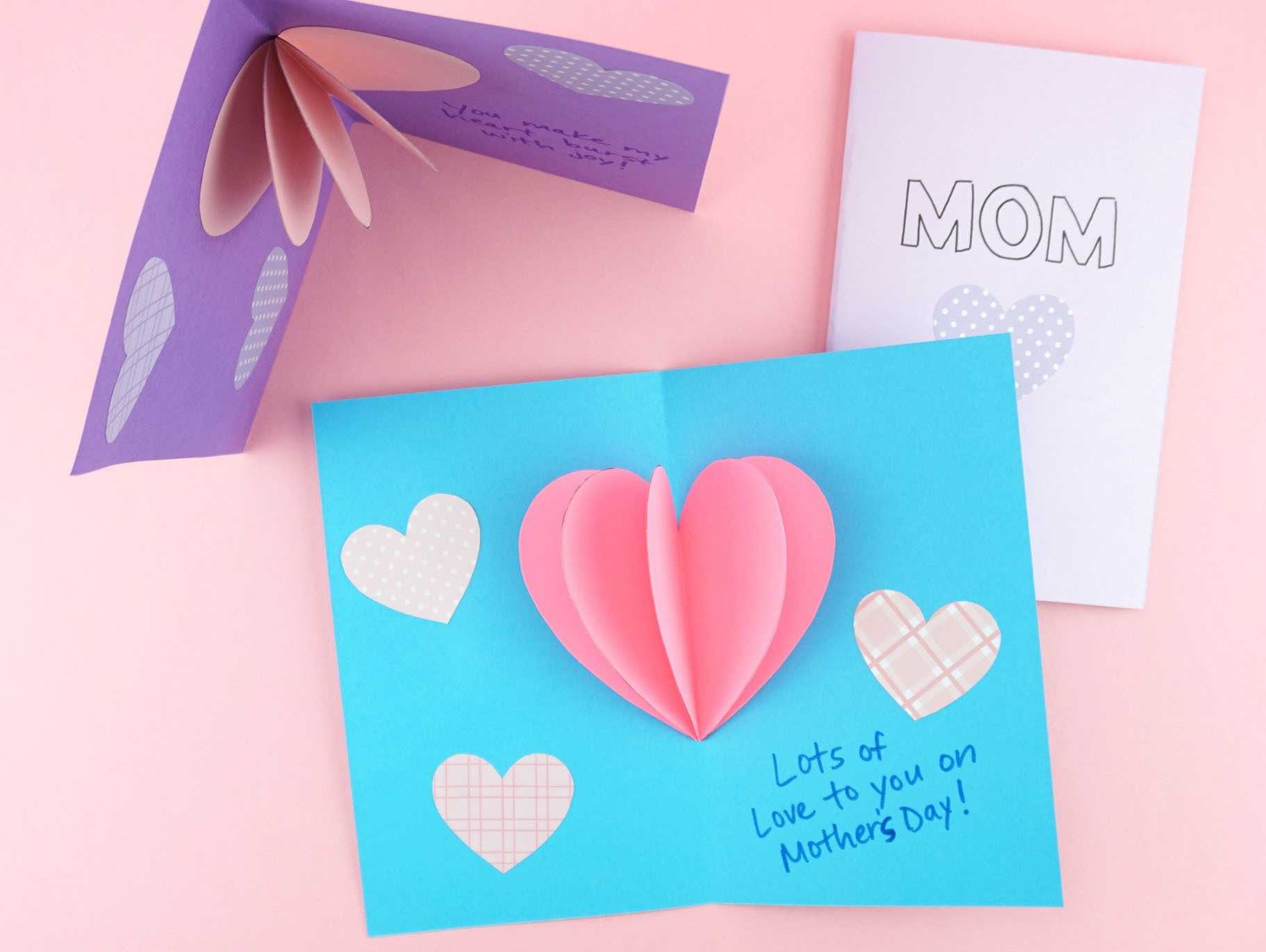 Diy Pop Up Heart Mother's Day Card | Fun365 Throughout Pop Out Heart Card Template