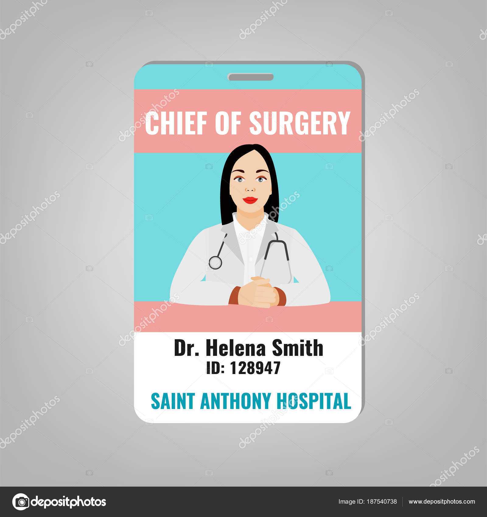 Doctor Id Card — Stock Vector © Annyart #187540738 With Doctor Id Card Template