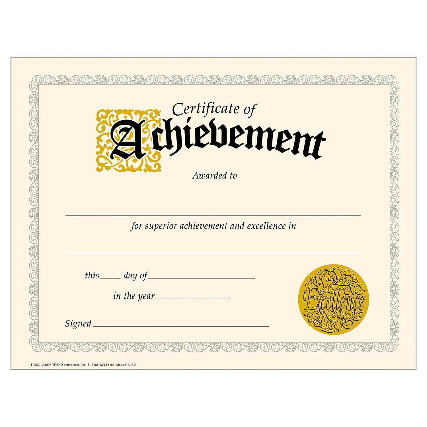 Download Pdf Achievement Certificates Templates Free In Word Certificate Of Achievement Template