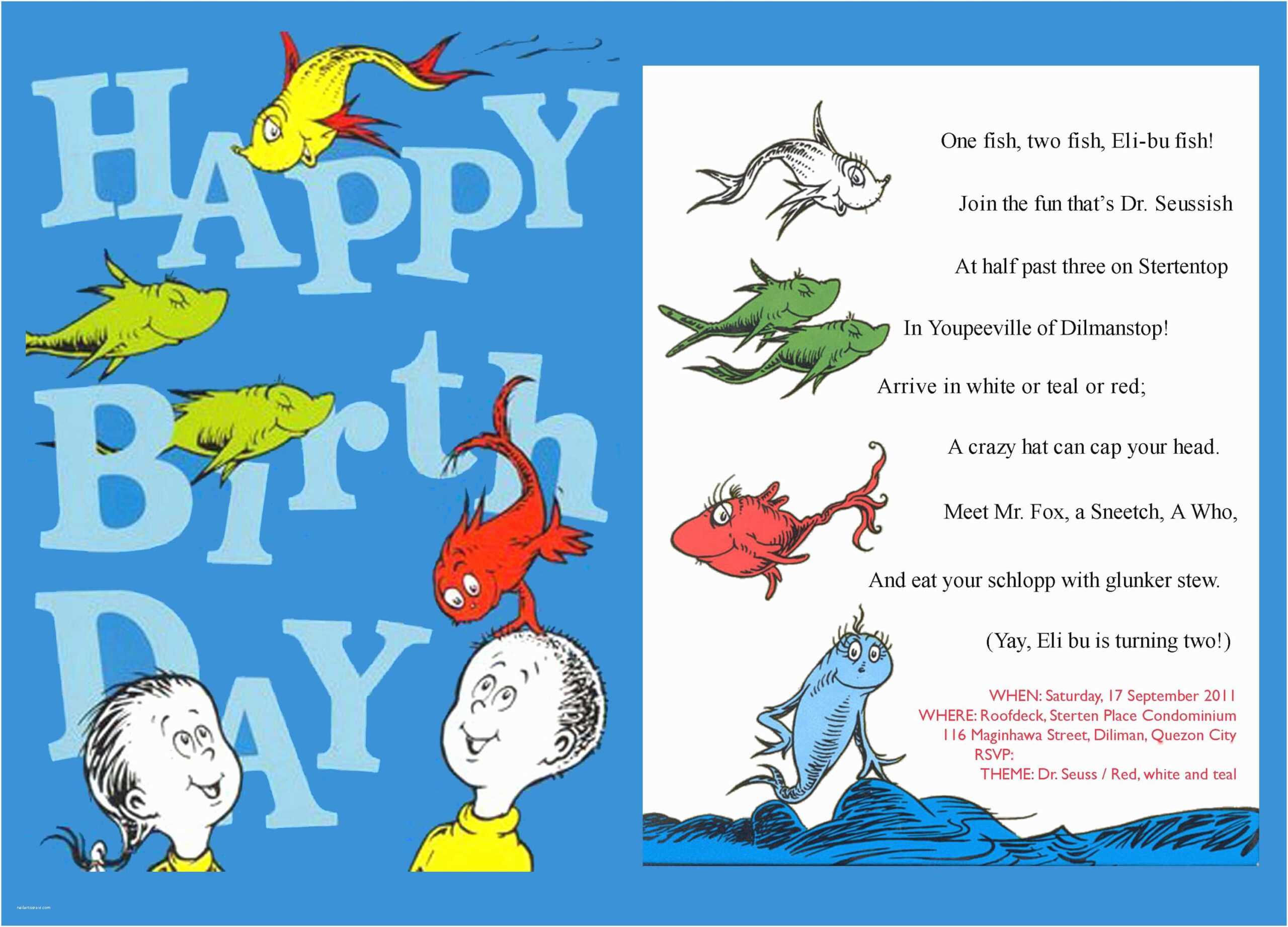 Dr Seuss Party Invitations Top 12 Dr Seuss Birthday Party Intended For Dr Seuss Birthday Card Template
