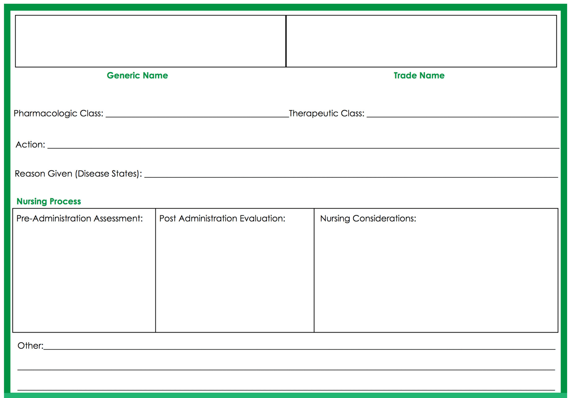 Drug Cards Template - Dalep.midnightpig.co For Medication Card Template