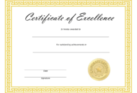 ❤️ Free Sample Certificate Of Excellence Templates❤️ in Free Certificate Of Excellence Template