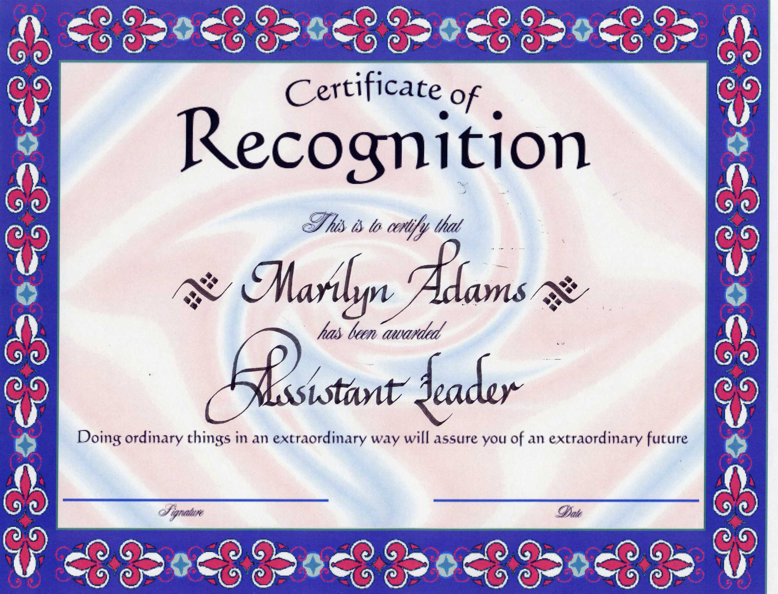 ❤️free Certificate Of Recognition Template Sample❤️ Inside Free Printable Funny Certificate Templates