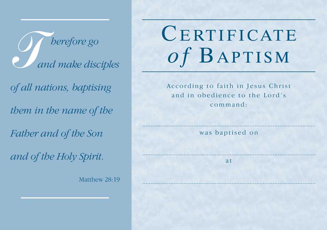 ❤️free Sample Certificate Of Baptism Form Template❤️ For Christian Baptism Certificate Template