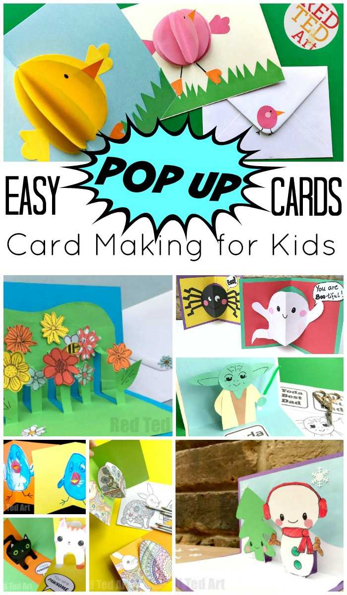 Easy Pop Up Card How To Projects – Red Ted Art With Diy Pop Up Cards Templates