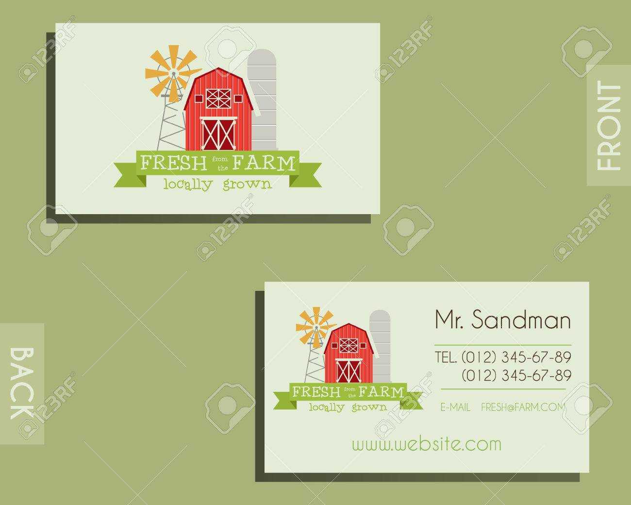 Eco, Organic Visiting Card Template. For Natural Shop, Farm Products And  Other Bio, Organic Business. Ecology Theme. Eco Design. Vector Illustration Inside Bio Card Template