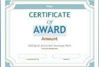 Editable Award Certificate Template In Word #1476 Throughout regarding Blank Award Certificate Templates Word