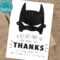 Editable Batman Birthday Thank You Card Instant Download Within Superhero Birthday Card Template