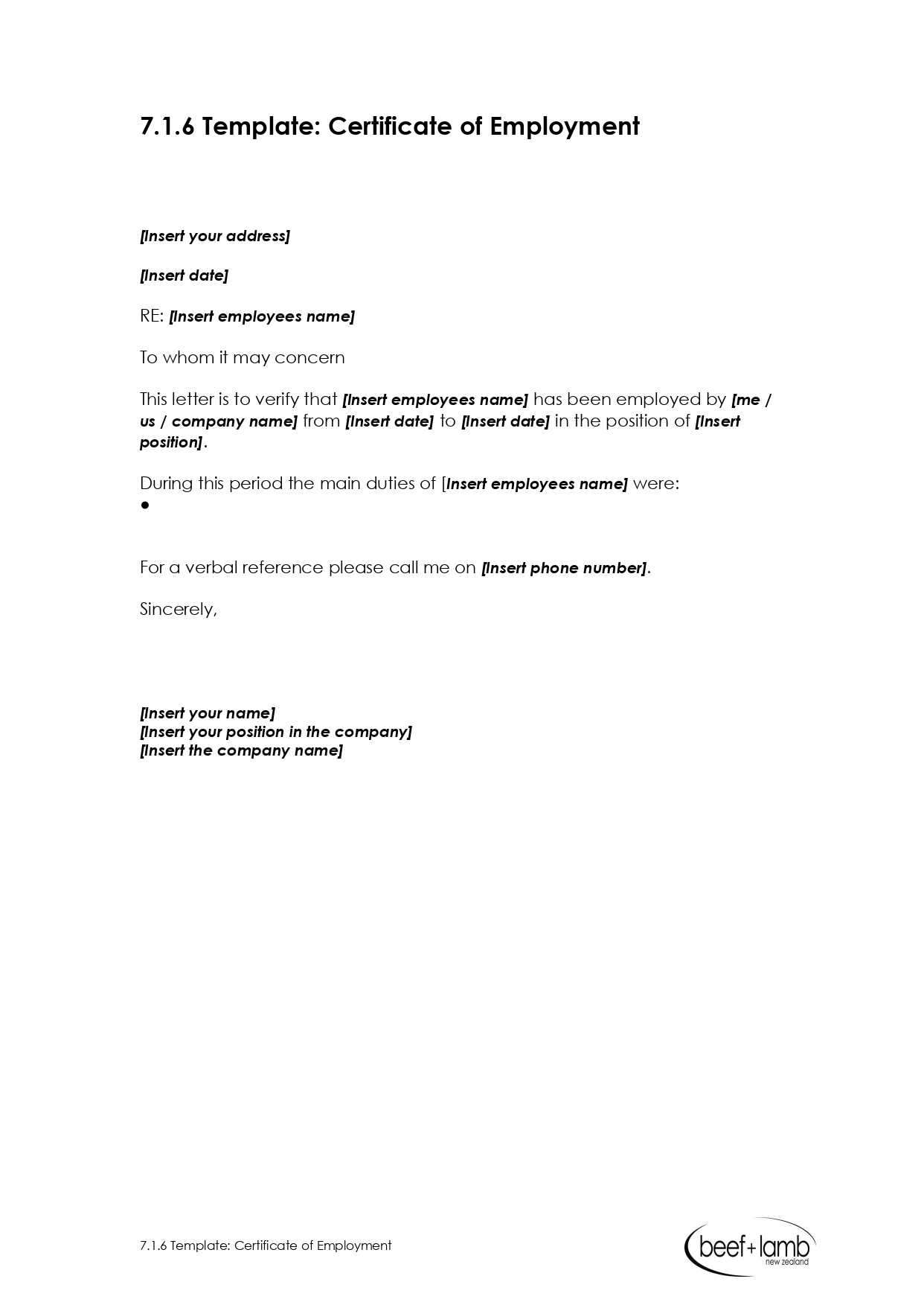 Editable Certificate Of Employment Template - Google Docs For Employee Certificate Of Service Template