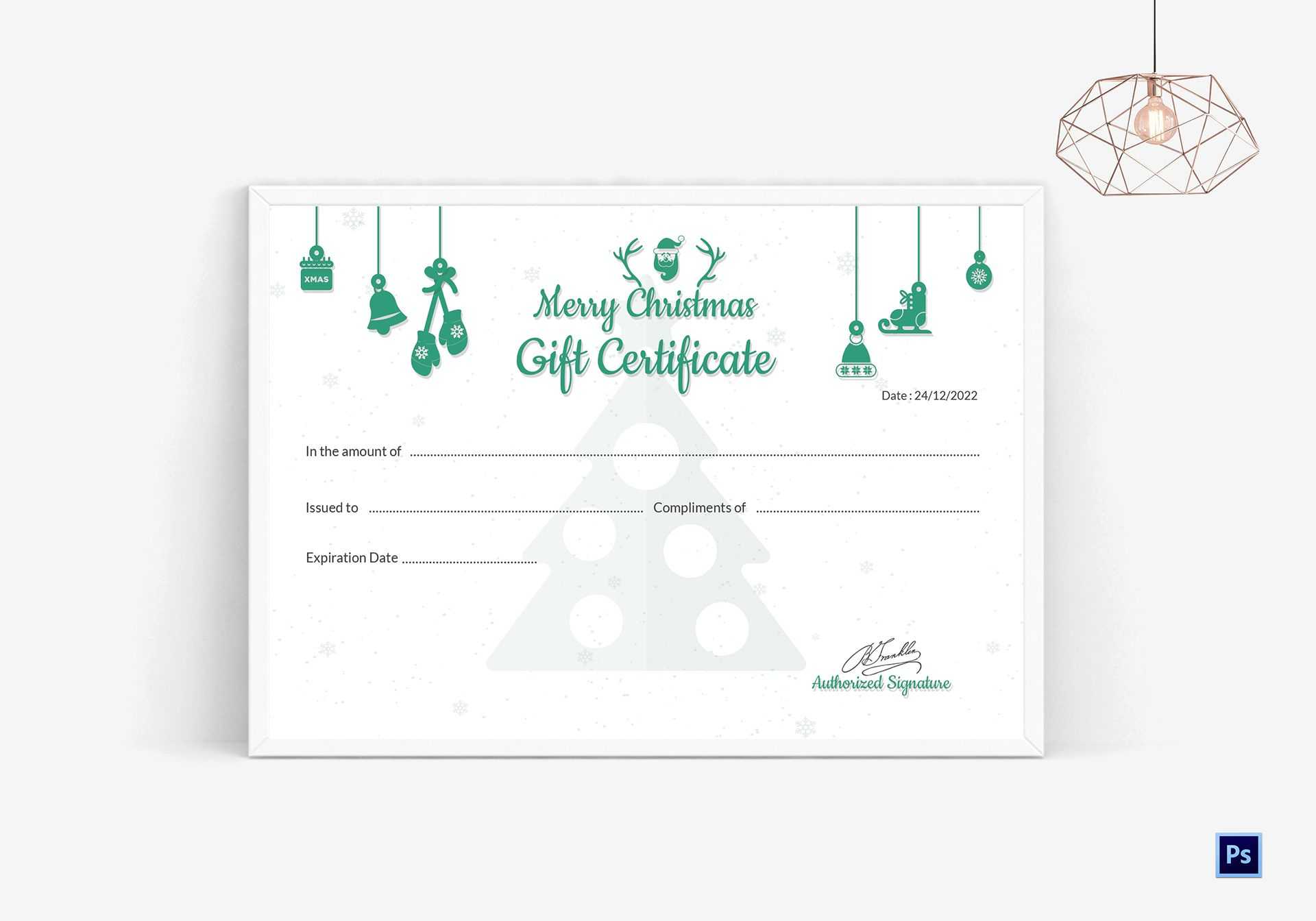 Editable Christmas Gift Certificate With Regard To Merry Christmas Gift Certificate Templates