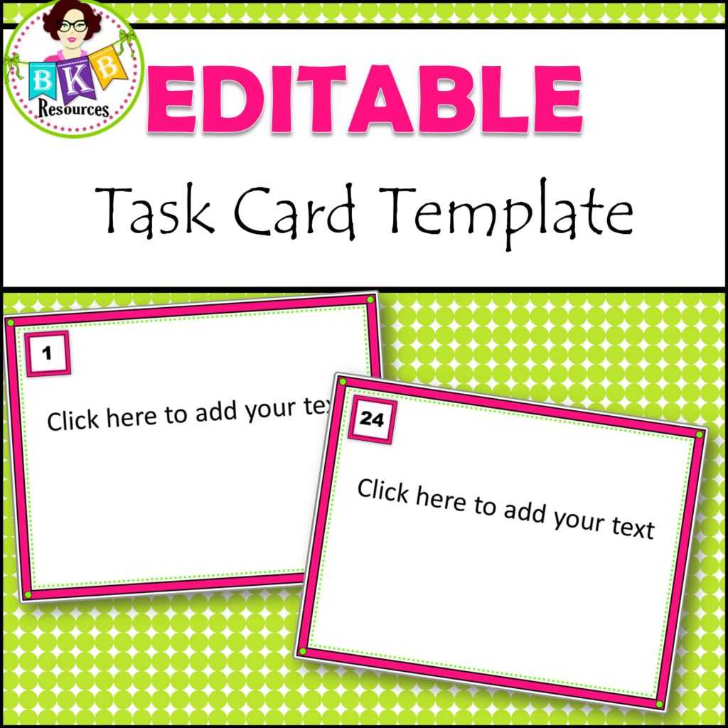 Editable Task Card Templates – Bkb Resources Inside Task Cards Template