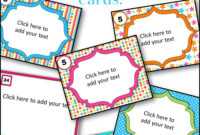 Editable Task Card Templates - Bkb Resources within Task Card Template